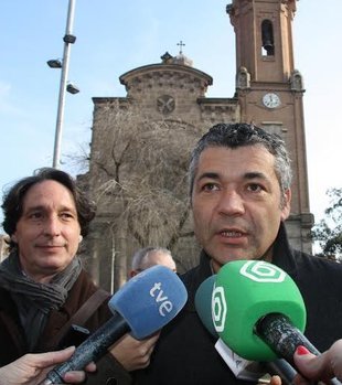 Portabella i Amorós, ahir abans de participar en els Tres Tombs de Sant Andreu Foto: ACN.