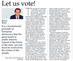 Part de l'article, al The Malta Independent Foto: EL PUNT AVUI.